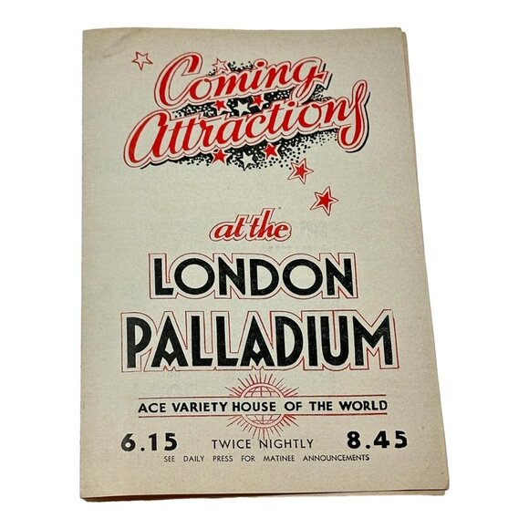 London Palladium 1951 Variety Season Playbill Ad Coming Attractions Gracie Field - Picture 1 of 4
